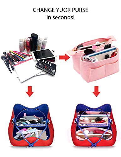 LEXSION Organizer,Bag Organizer,Insert purse organizer with 2 packs in one set fit LV NeoNoe Noé Series perfectly