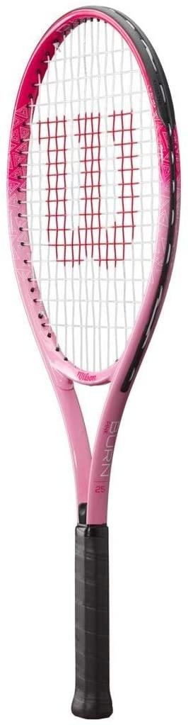Wilson Burn Pink Junior Tennis Racquet Bundled with a Advantage II Racquet Holder and a Can of Pink Tennis Balls - JOY2ESpree
