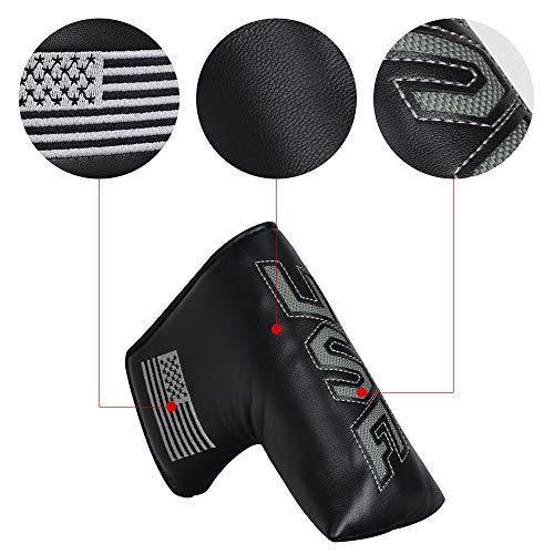 Big Teeth Golf Blade Putter Cover Head Covers Club Protector Magnetic Bar Closure USA Pattern for Scotty Cameron Taylormade Odyssey - JOY2ESpree