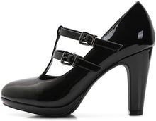 
                        
                          Muat gambar ke penampil Galeri, MACKIN J G574-1 Women's Mary Jane Vintage Heels Chunky Platform T-Strap Dress Pumps
                        
                      