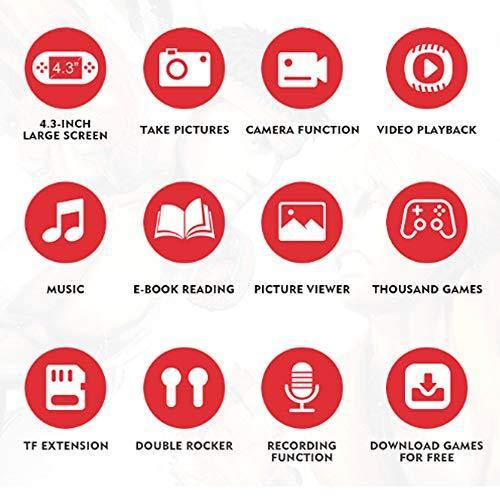 yierda Handheld Game Console X7 Retro Nostalgic Dual Joystick 4.3-Inch High-Definition Screen - JOY2ESpree