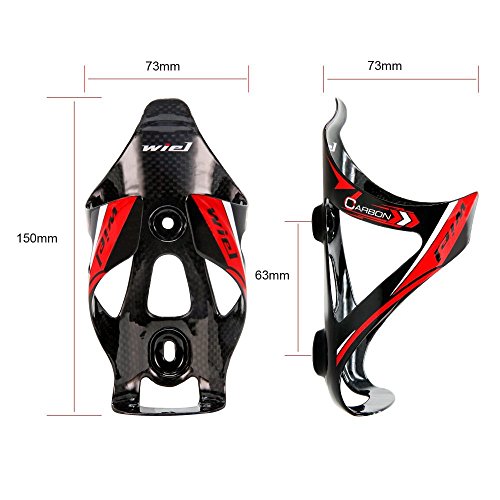 Wiel Full Carbon Fiber Bicycle Bike Light Drink Water Bottle Cage Holder