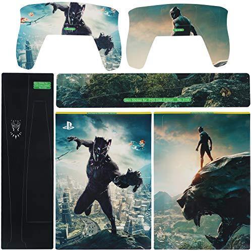 PS5 Console Skin and PS5 Controller Skins Set, Playstation 5 Skin Wrap Decal Sticker PS5 Digital Edition, Panther Decal Kit - JOY2ESpree