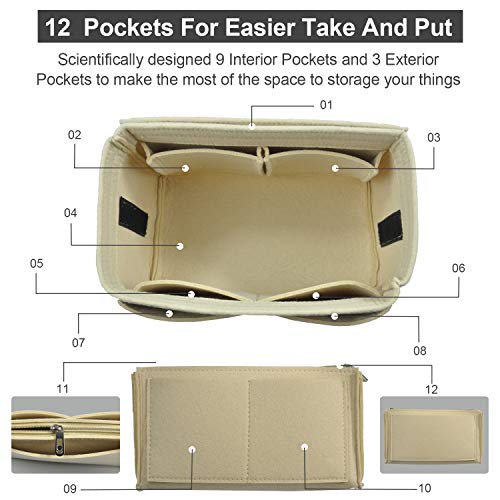 Purse Organizer Insert, Handbag & Tote Organizer, Bag in Bag, Perfect for Speedy Neverfull and More
