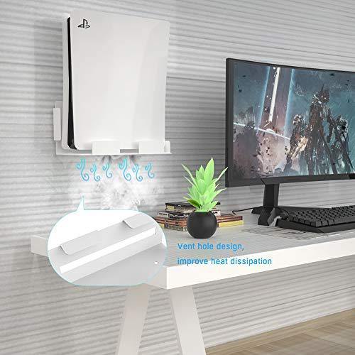PS5 Console Wall Mount Stand Holder, PS5 Accessories Sturdy Storage Bracket Set - JOY2ESpree