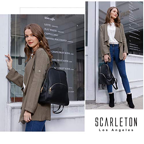 Scarleton Casual Fashion Backpack, Purses for women, Backpack for Women, Fashion Backpack for Women, H160801 - Black