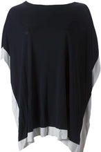 
                        
                          Load image into Gallery viewer, Marina Rinaldi Women's Area Poncho, Navy/White - JOY2ESpree
                        
                      