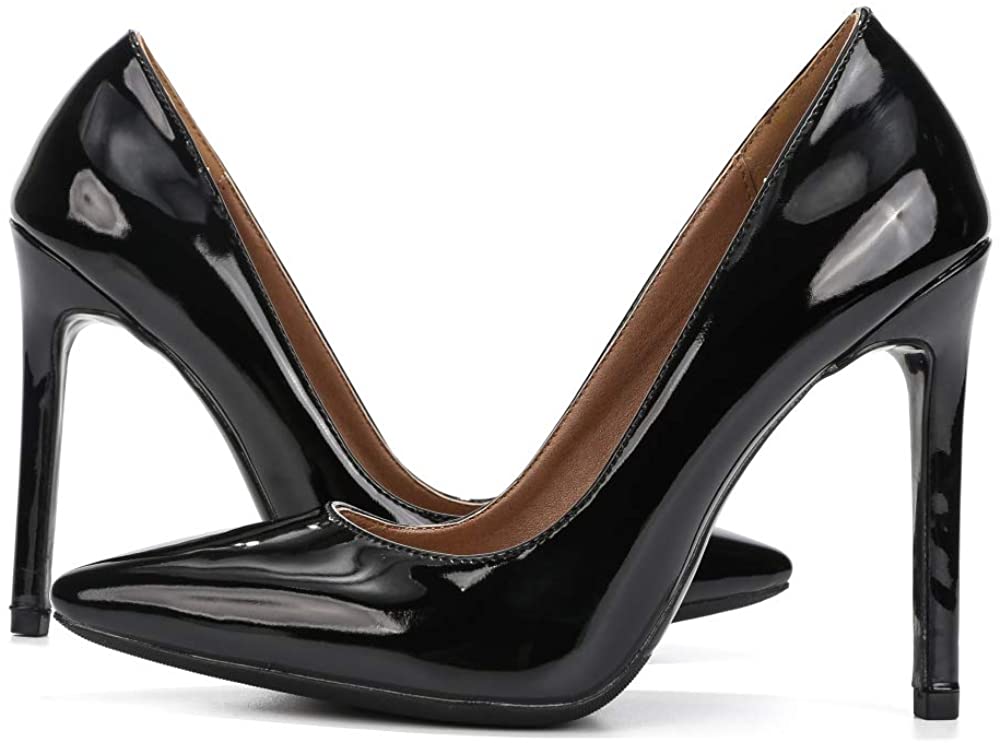 LIURUIJIA Womens Stiletto Pumps Pointed Toe High Heel Slip On Wedding Party Office Shoes 666