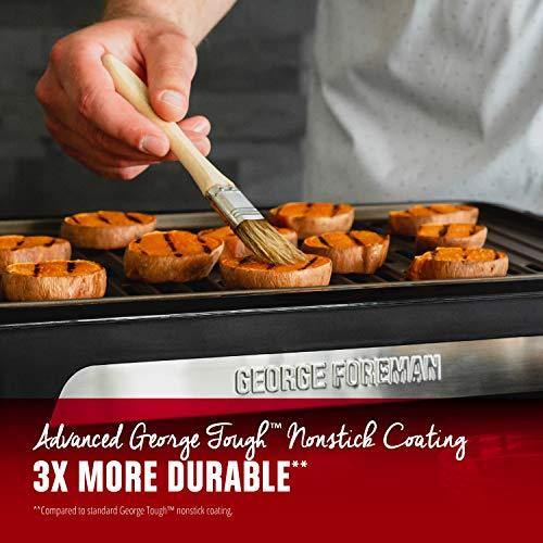 George Foreman GFS0090SB Open Grate Smokeless Grill, Black, Family Size - JOY2ESpree