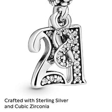 
                        
                          Muat gambar ke penampil Galeri, Pandora Jewelry 21 Years of Love Cubic Zirconia Charm in Sterling Silver - JOY2ESpree
                        
                      
