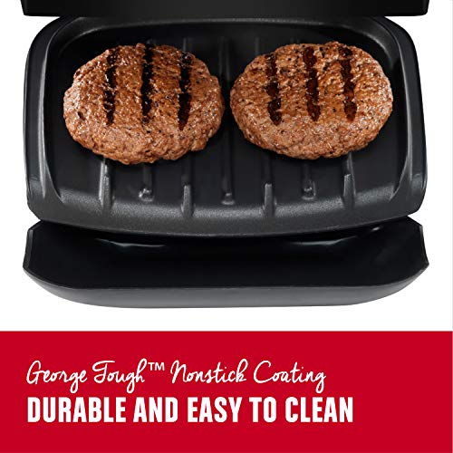 George Foreman GR0040B 2-Serving Classic Plate Grill, Black - JOY2ESpree
