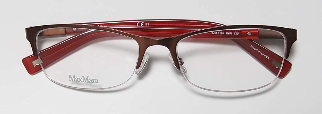 Max Mara 1184 Womens/Ladies Designer Half-rim Flexible Hinges Shape Authentic Exclusive Eyeglasses/Glasses