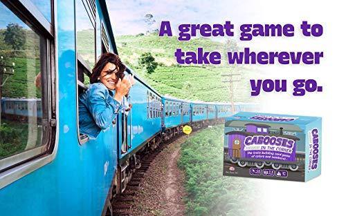 Cabooses in the corner - The Train Building Card Game of Colors and Numbers | 2 - 5 Players Ages 7+ - JOY2ESpree