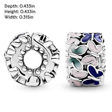 
                        
                          Load image into Gallery viewer, Pandora Jewelry Butterflies Clip Sterling Silver Charm - JOY2ESpree
                        
                      