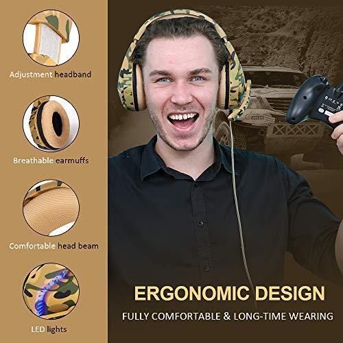 PS4 Gaming Headset with 7.1 Surround Sound, Xbox One Headset with Noise Canceling Mic & LED Light - JOY2ESpree