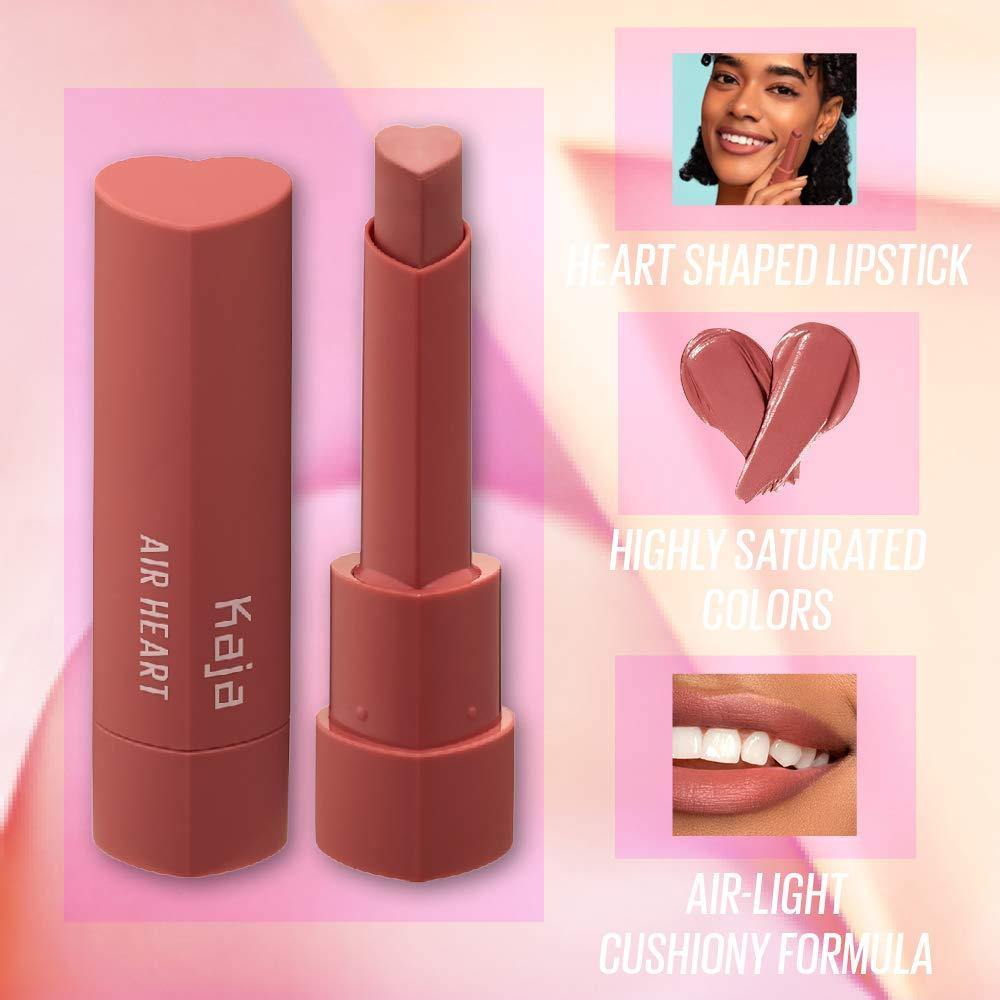 KAJA Air Heart | Lightweight Natural Finish Lipstick | 07 Lover - mauvy brown