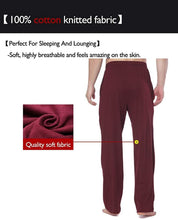 
                        
                          Muat gambar ke penampil Galeri, Bintangor Men's Sleep Pajama Pants 100% Cotton Knit Elastic Waistband Lounge Wear Long
                        
                      