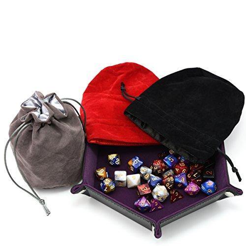 IvyFieldDice Red/Grey/Black Drawstring Dice Bag - JOY2ESpree