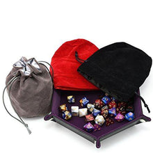 
                        
                          गैलरी व्यूवर में इमेज लोड करें, IvyFieldDice Red/Grey/Black Drawstring Dice Bag - JOY2ESpree
                        
                      