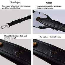 
                        
                          गैलरी व्यूवर में इमेज लोड करें, Beaulegan Wide Studded Flower Leather Purse Strap Replacement - Adjustable for Shoulder Crossbody Bag (Black/Gold Clasp)
                        
                      
