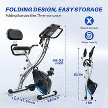 
                        
                          Cargar imagen en el visor de la galería, MGYM Folding Exercise Bike, Magnetic Resistance Stationary Fitness Bike 8-Levels Tension Adjustment Support Upright Recumbent - JOY2ESpree
                        
                      