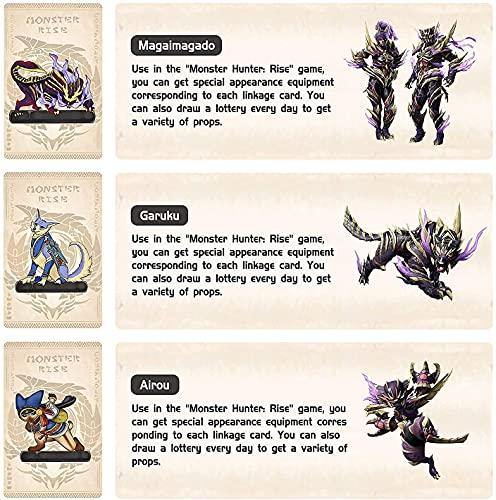 9 Pcs Monster Hunter Rise NFC Cards, Palamute, Palico, Magnamalo, Mini Size Game Cards for Switch/Switch Lite/New 3DS - JOY2ESpree