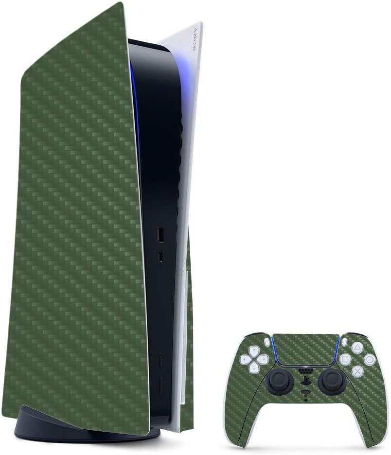 MightySkins Carbon Fiber Skin Compatible with PS5 / Playstation 5 Digital Edition Bundle - JOY2ESpree