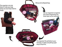 
                        
                          Load image into Gallery viewer, Felt Tote Bag Organizer Insert with Pockets, Handbag Purse Shaper, fits Neverfull, Speedy, Longchamp, etc.
                        
                      