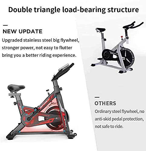Indoor Exercise Bike, Stationary Cycling Bicycle with Heavy Flywheel - JOY2ESpree