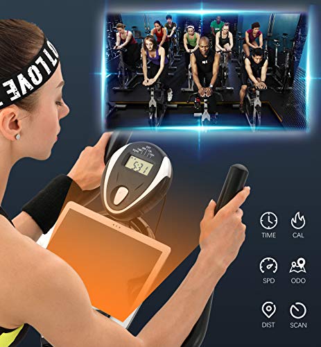 Exercise Bike, Sovnia Indoor Cycling Bike, Stationary Exercise Bikes with iPad Holder - JOY2ESpree