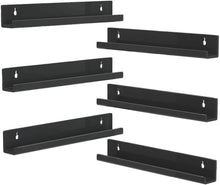
                        
                          Muat gambar ke penampil Galeri, NIUBEE Black Vinyl Record Shelf Wall Mount 6 Pack - JOY2ESpree
                        
                      