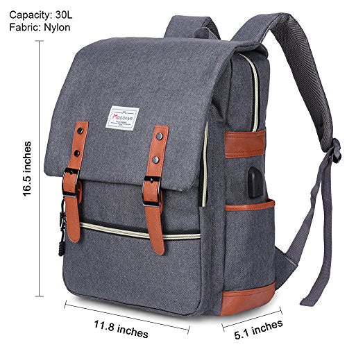 Modoker Vintage Laptop Backpack for Women Men,School College Backpack