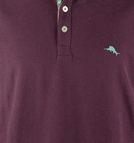 Tommy Bahama Mens Textured Embroidered Logo Polo Shirt