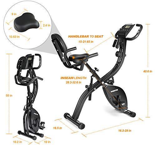Folding Exercise Bike Indoor Cycling Bike Magnetic Resistance Upright - JOY2ESpree