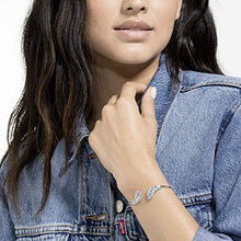 
                        
                          Load image into Gallery viewer, SWAROVSKI Women's Nice Bangle Bracelet Collection, Rhodium Finish, Clear Crystals - JOY2ESpree
                        
                      