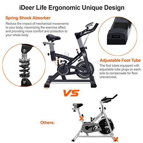 IDEER LIFE Indoor Cycling Bike Stationary Exercise Bike for Home Cardio Workout Smooth Drive - JOY2ESpree