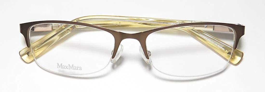 Max Mara 1184 Womens/Ladies Designer Half-rim Flexible Hinges Shape Authentic Exclusive Eyeglasses/Glasses