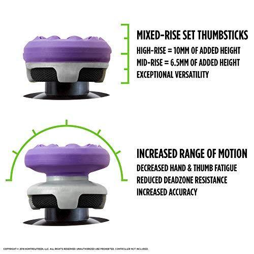 KontrolFreek FPS Freek Galaxy Purple for Xbox One and Xbox Series X Controller | 2 Performance Thumbsticks | 1 High-Rise, 1 Mid-Rise | Purple - JOY2ESpree