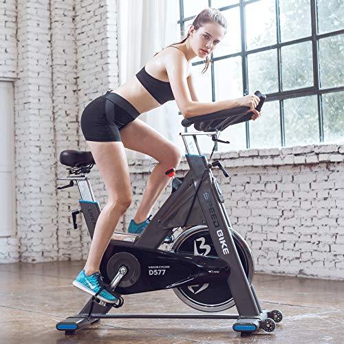 L NOW Indoor Cycling Bike, Belt Drive Indoor Exercise Bike, Stationary Bike LCD Display with 44LBS Flywheel - JOY2ESpree