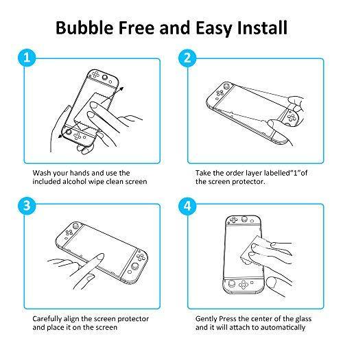 [2PACK] Screen Protector Tempered Glass for Nintendo Switch,Premium HD Clear, 9H with 0.33mm 2.5D - JOY2ESpree
