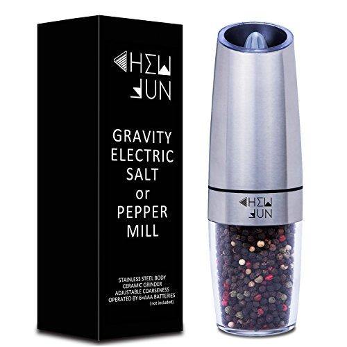Electric Gravity Pepper Grinder or Salt Mill with Adjustable Coarseness . - JOY2ESpree