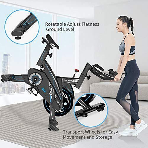 pooboo Exercise Bike, Indoor Cycling Bike Stationary Belt Drive - JOY2ESpree