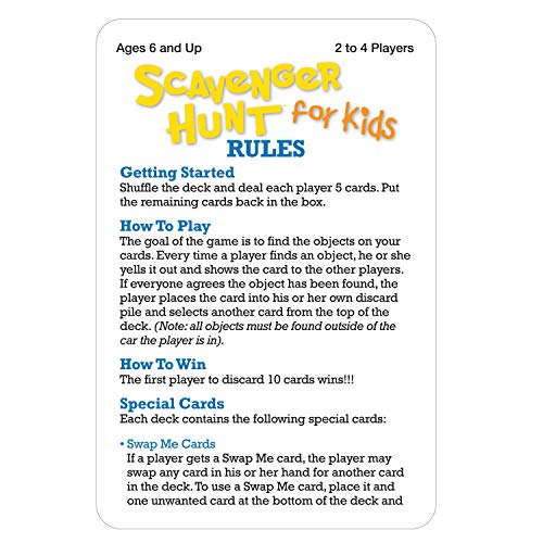 Briarpatch Travel Scavenger Hunt Card Game for Kids, Activities for Family Vacations, Road Trips and Car Rides, Ages 7 and Up