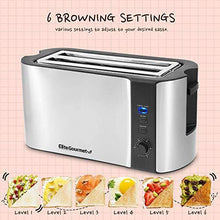 
                        
                          गैलरी व्यूवर में इमेज लोड करें, Elite Gourmet ECT-3100 Maxi-Matic 4 Slice Long Toaster with Extra Wide Slot for Bread, Croissants, and Buns, Reheat, Cancel and Defrost - JOY2ESpree
                        
                      