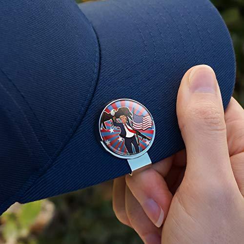 GRAPHICS & MORE Patriotic Donald Trump with Eagle American Flag Gun Golf Hat Clip with Magnetic Ball Marker - JOY2ESpree