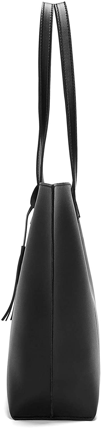 Women's Soft Faux Leather Tote Shoulder Bag from Dreubea, Big Capacity Tassel Handbag