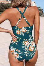 
                        
                          गैलरी व्यूवर में इमेज लोड करें, CUPSHE Women's One Piece Swimsuit Floral Print High Neck Scallop Bathing Suit
                        
                      