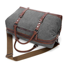 
                        
                          गैलरी व्यूवर में इमेज लोड करें, BAOSHA Canvas PU Leather Travel Tote Duffel Bag Carry on Bag Weekender Overnight Bag - JOY2ESpree
                        
                      