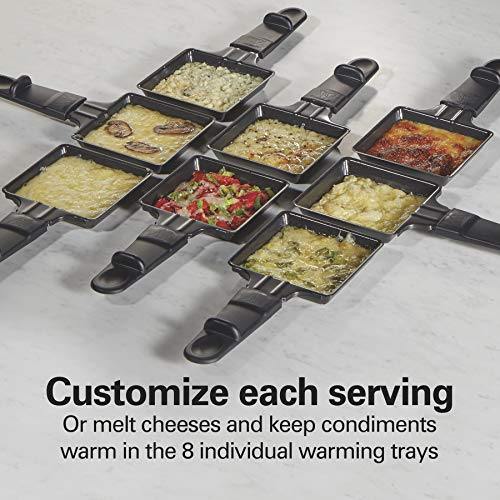 Hamilton Beach 8-Serving Raclette Electric Indoor Grill, Ideal for Parties and Family Fun, Black (31612-MX) - JOY2ESpree