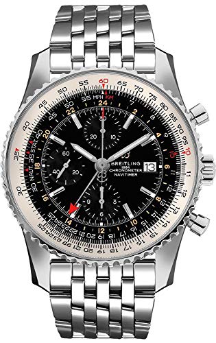 Breitling Navitimer GMT Black Dial Men's Watch A24322121B2A1